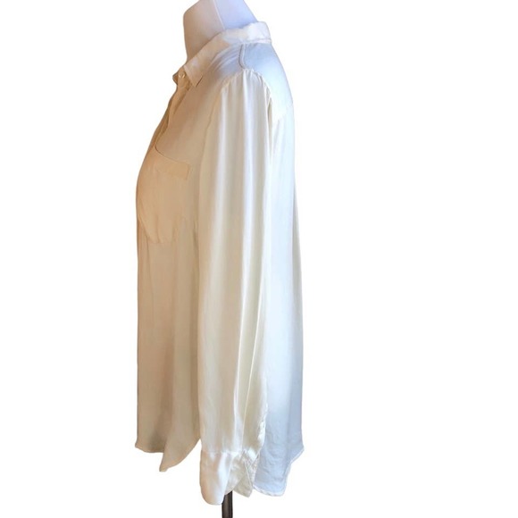 J. Crew ivory silk long blouse sz 10 - Picture 2 of 5